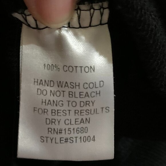 Storia Black Cotton Lace Up Crew Neck Sweater - Picture 3 of 4